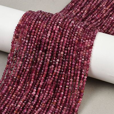 Natural Red Tourmaline Beads Strands G-RM250101-A14-1