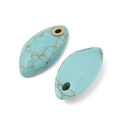 Synthetic Turquoise Pendants STAS-P380-80G-05-1