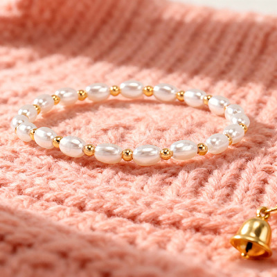 3Pcs 3 Styles Elegant Imitation Pearl Rice Beaded Stretch Bracelet Sets JW5778-1-1