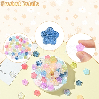 30Pcs Baking Paint Glass Beads GLAA-FS0001-97B-1
