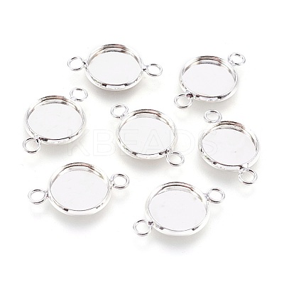 Brass Cabochon Connector Settings X-KK-E058-S-1