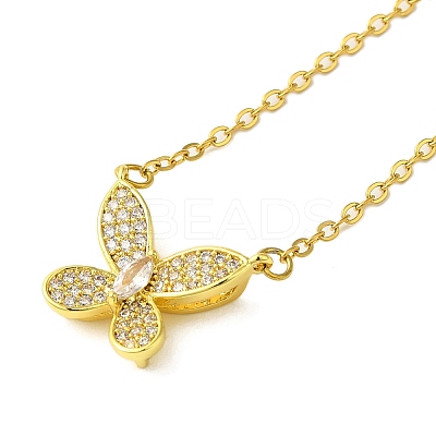 304 Stainless Steel Cubic Zirconia Pendant Necklaces LS-NJEW-Q347-01B-1