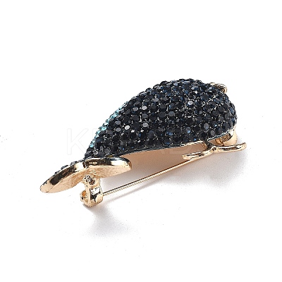 Marine Organism Alloy Rhinestone Brooches LS-JEWB-Z034-03G-02-1