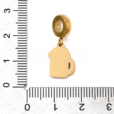 304 Stainless Steel Enamel European Dangle Charms STAS-D153-05D-G-1
