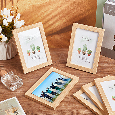 Wood with Acrylic Rectangle Picture Frame AJEW-WH0475-06B-1
