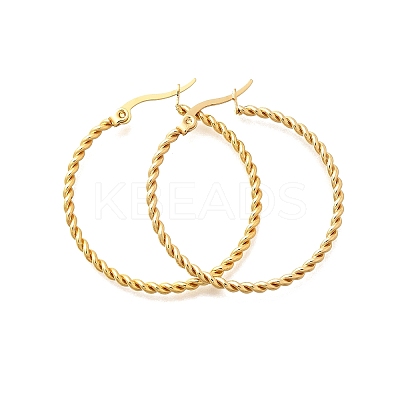 201 Stainless Steel Hoop Earrings EJEW-Q026-13G-A-1