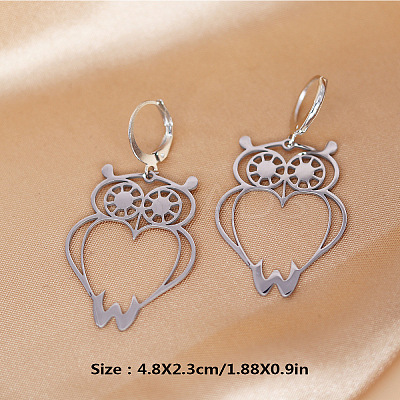 201 Stainless Steel Leverback Earrings FS-WG891C3-01-1