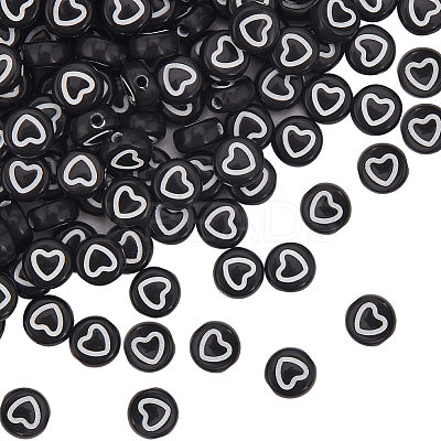 500Pcs 7 Styles Craft Style Acrylic Beads OACR-SC0001-52-1