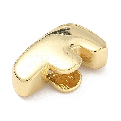 Brass Initial Beads KK-B167-27G-01F-1
