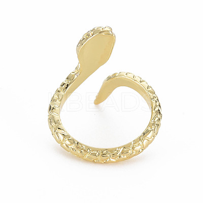 Snake Shape Rack Plating Alloy Cuff Rings RJEW-Q163-012A-RS-1