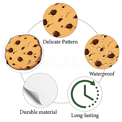 8Pcs Plastic Waterproof Self-Adhesive Picture Stickers DIY-WH0428-179-1
