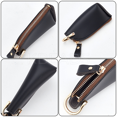 PU Leather Zipper Car Key Case AJEW-WH0348-14A-1