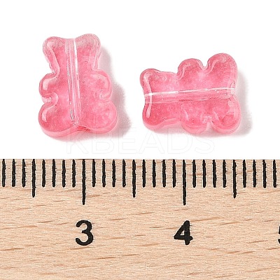Transparent Spray Paint Glass Beads GLAA-Z011-08F-1