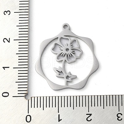 Non-Tarnish 304 Stainless Steel Pendants STAS-P338-01E-P-1