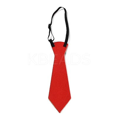 Chistmas Theme Non-woven Fabrics Necktie AJEW-L092-A05-1