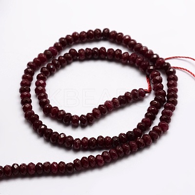 Dyed Natural Malaysia Jade Rondelle Beads Strands G-E316-2x4mm-20-1
