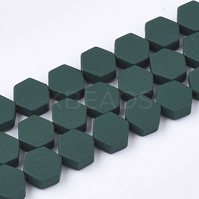 Spray Painted Non-magnetic Synthetic Hematite Beads Strands G-T116-03B-14-1