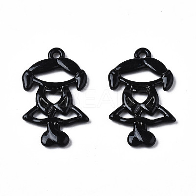 Spray Painted Alloy Pendants PALLOY-T077-166-1