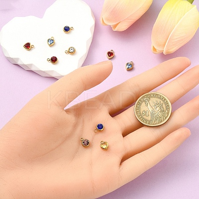10Pcs 2 Styles 304 Stainless Steel Rhinestone Pendants STAS-YW0002-94-1
