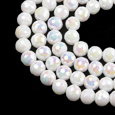 Electroplate Glass Beads Strands EGLA-B013-01A-AB07-1