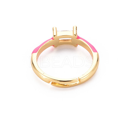 Brass Enamel Cuff Rings RJEW-T016-23A-NF-1