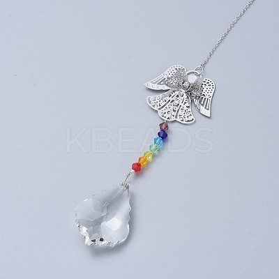Crystals Chandelier Suncatchers Prisms Chakra Hanging Pendant AJEW-I040-09P-1