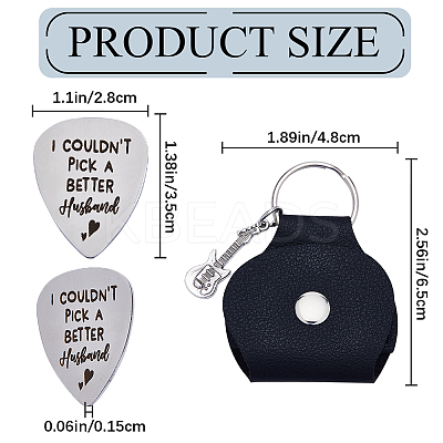 201 Stainless Steel Guitar Picks AJEW-WH0348-48G-1