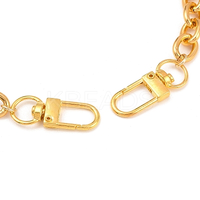 3Pcs Moon Eye Alloy Enamel with Rhinestone Charm Aluminum Cable Chain Bag Decorative Chains HJEW-NB00285-1