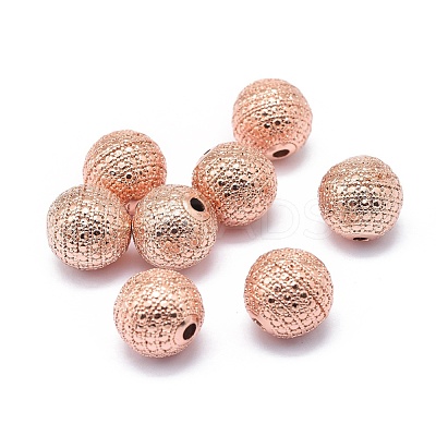 Rack Plating Brass Beads KK-O125-B-02RG-1