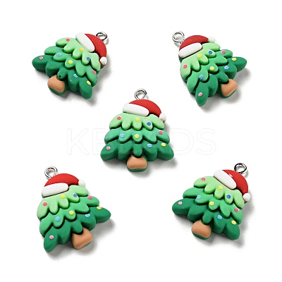 Christmas Opaque Resin Pendants RESI-G043-B03-1