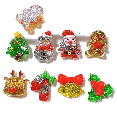 Christmas Theme Transparent Resin Cabochones PW-WG91FD0-01-1