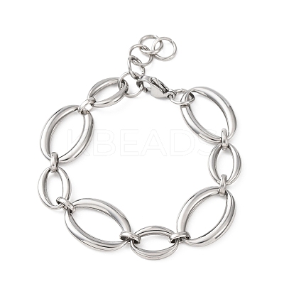 304 Stainless Steel Link Chain Bracelets for Women BJEW-K293-05P-1