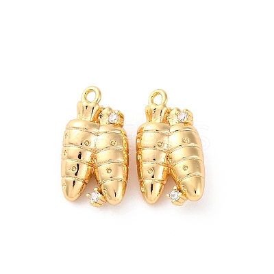 Brass Rhinestone Pendants KK-E793-02G-1