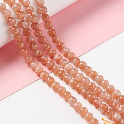 Natural Sunstone Beads Strands X-G-A205-28A-1