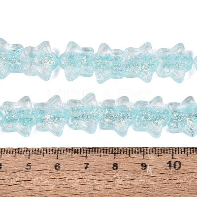 Handmade Foil Glass Beads Strands FOIL-Q002-07C-1