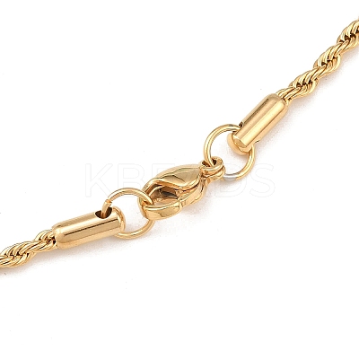 304 Stainless Steel Rope Chain Necklaces NJEW-R223-14-1