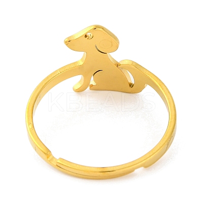 201 Stainless Steel Adjustable Ring for Women RJEW-D082-04F-1
