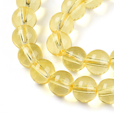 Baking Paint Transparent Glass Beads Strands DGLA-N006-8mm-04-1