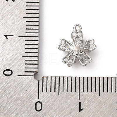 Brass Micro Pave Cubic Zirconia Charms LS-KK-D371-04B-P-1