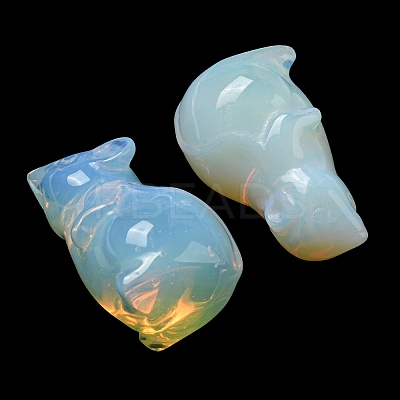 Opalite Carved Mouse Figurines DJEW-D012-02E-1