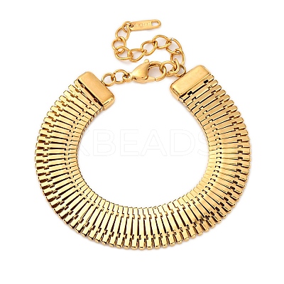304 Stainless Steel Link Chain Bracelets for Women BJEW-Z125-02G-1