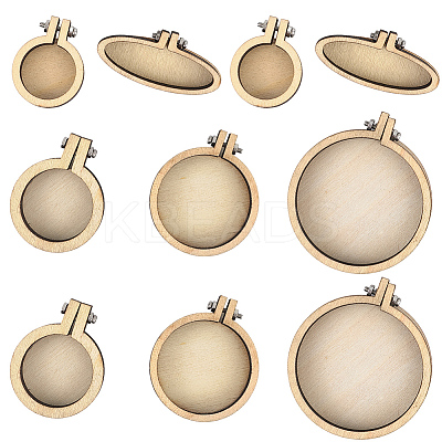 10Pcs 5 Styles Wood Embroidery Hoop DIY-CP0012-43B-1