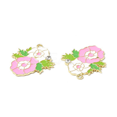 Rack Plating Alloy Enamel Pendants ENAM-M050-03LG-1