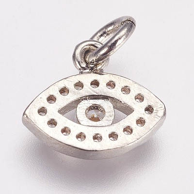 Brass Micro Pave Cubic Zirconia Charms ZIRC-G087-30P-1