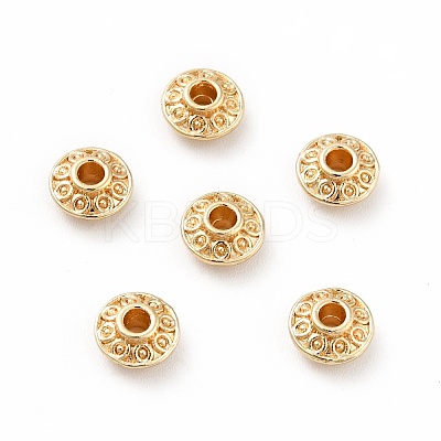 Rack Plating Alloy Beads PALLOY-D004-08LG-1