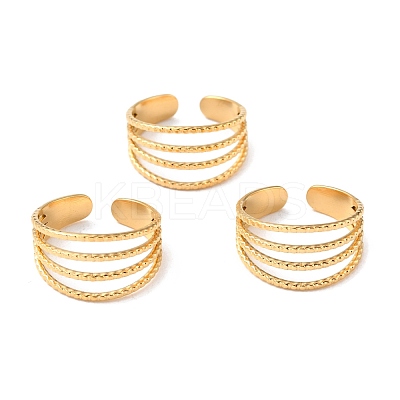 Ion Plating(IP) 304 Stainless Steel Finger Rings RJEW-L102-16G-1