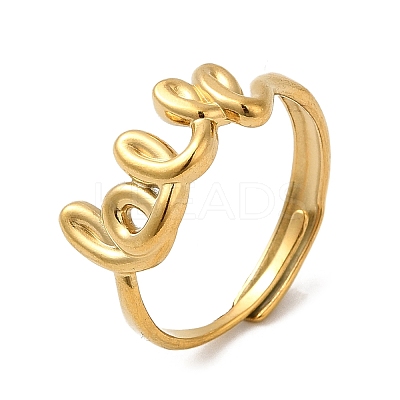 304 Stainless Steel Finger Rings AJEW-Z009-01C-G-1