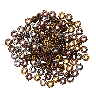 Tibetan Style Alloy Spacer Beads TIBEB-CJ0001-09-NR-1