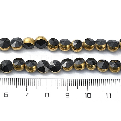 Half Plated Electroplate Transparent Glass Beads Strands EGLA-E060-02A-HP04-1