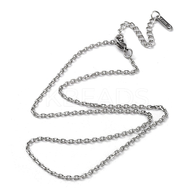 Non-Tarnish 304 Stainless Steel Cable Chain Necklace NJEW-D045-12P-1